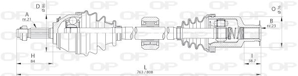 OPEN PARTS Vetoakseli DRS6262.00